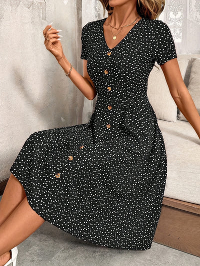 Polka Dot | V-Neck Dress