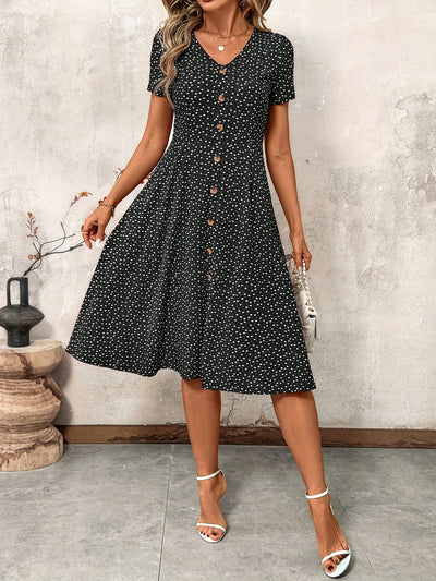 Polka Dot | V-Neck Dress