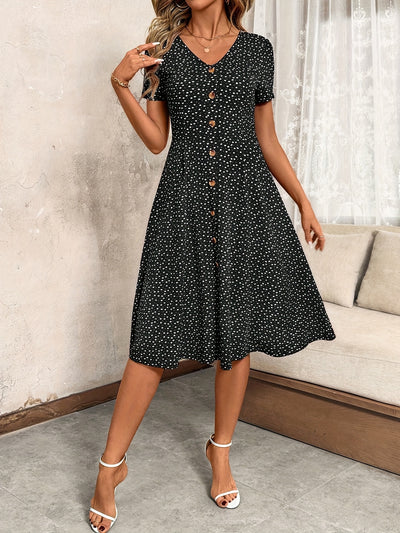 Polka Dot | V-Neck Dress