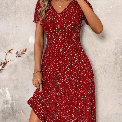 Polka Dot | V-Neck Dress