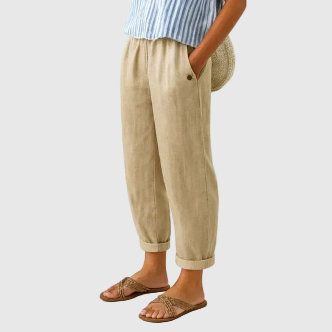 Romina™ Timeless Linen-Cotton Trousers