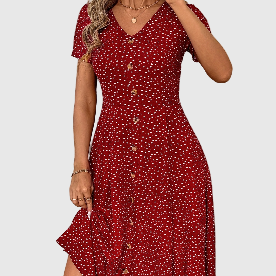 Polka Dot | V-Neck Dress