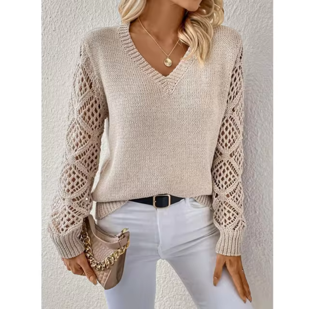Camille™ - Casual V-Neck Knit Pullover