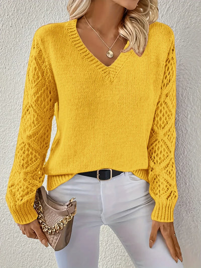 Camille™ - Casual V-Neck Knit Pullover