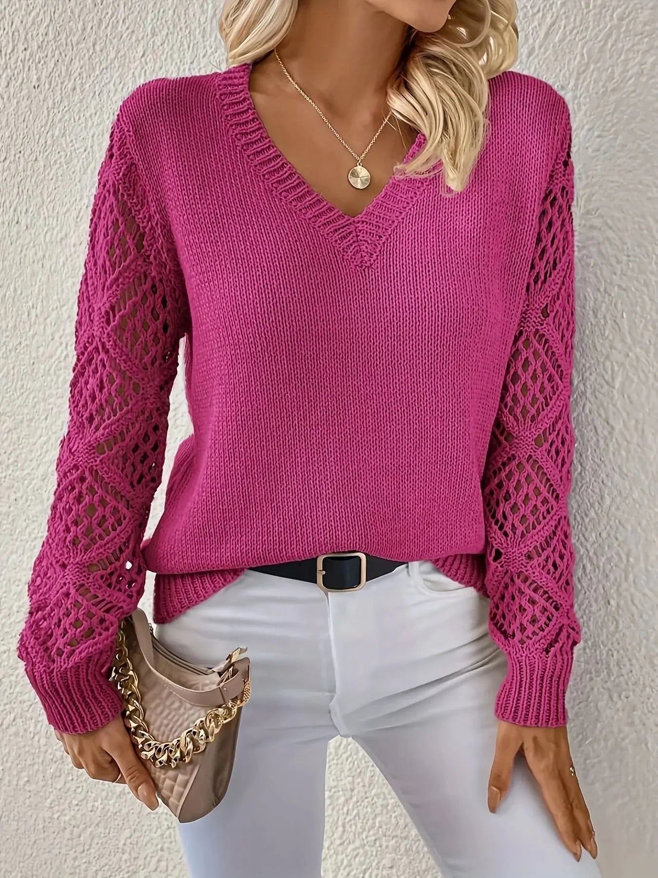 Camille™ - Casual V-Neck Knit Pullover