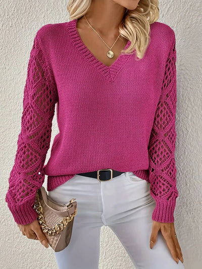 Camille™ - Casual V-Neck Knit Pullover