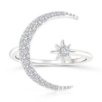 Serenelle™ Moon and Star Ring