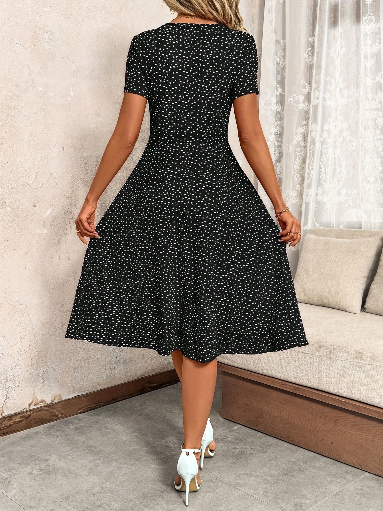 Polka Dot | V-Neck Dress
