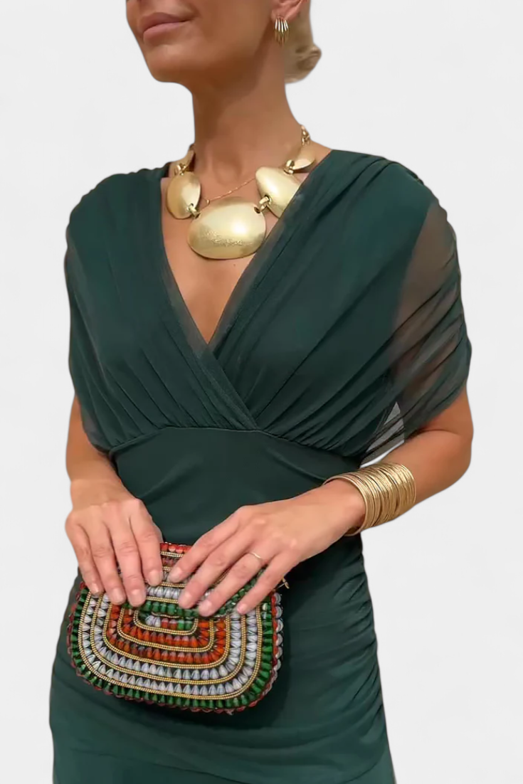 Angela | Long Dress with V-Neckline