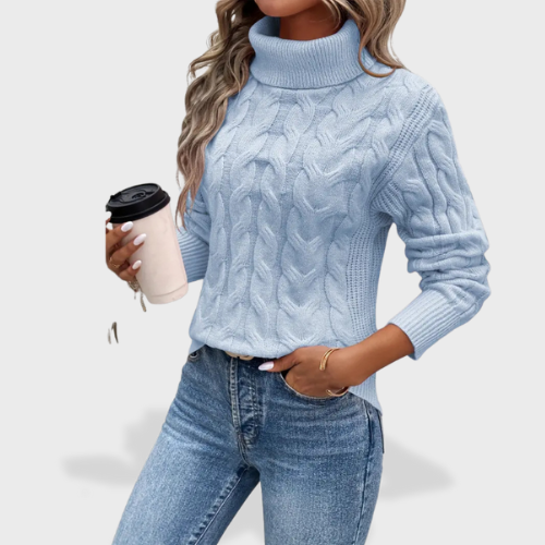 Clémence™ - Twisted Turtleneck Pullover